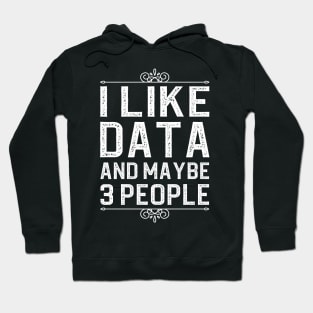 I Like Data And Maybe 3 People Hoodie